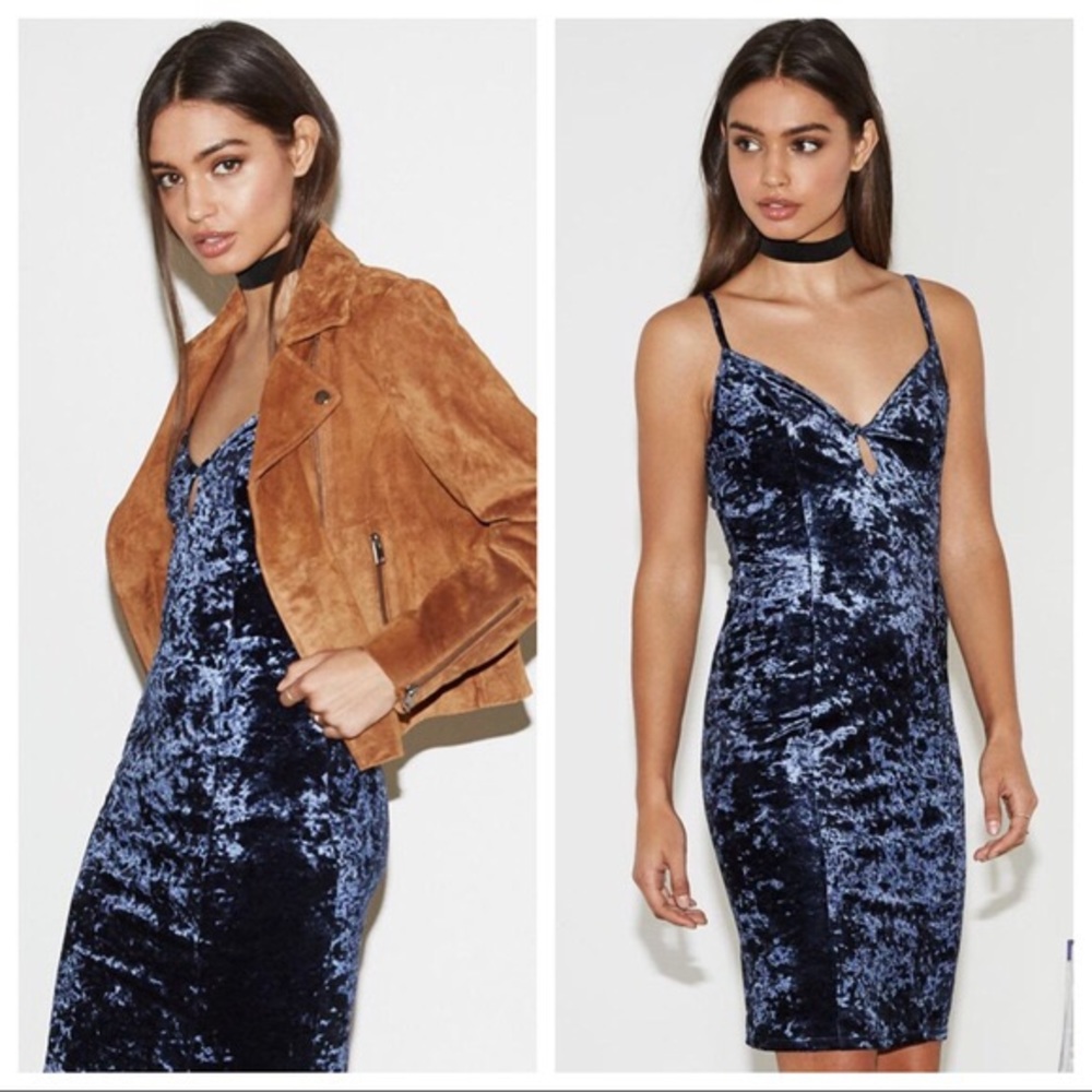 Kendall & Kylie Crushed Velvet Cocktail Dress